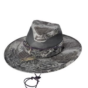 Realtree Signatures Unisex Helios Sun Hat L/XL Brown Adjustable Leather Cord‎
